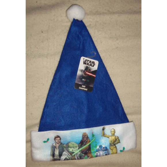 Christmas Santa Hat Disney Star Wars Festive 16" Blue Felt by RUZ - Picture 1 of 3